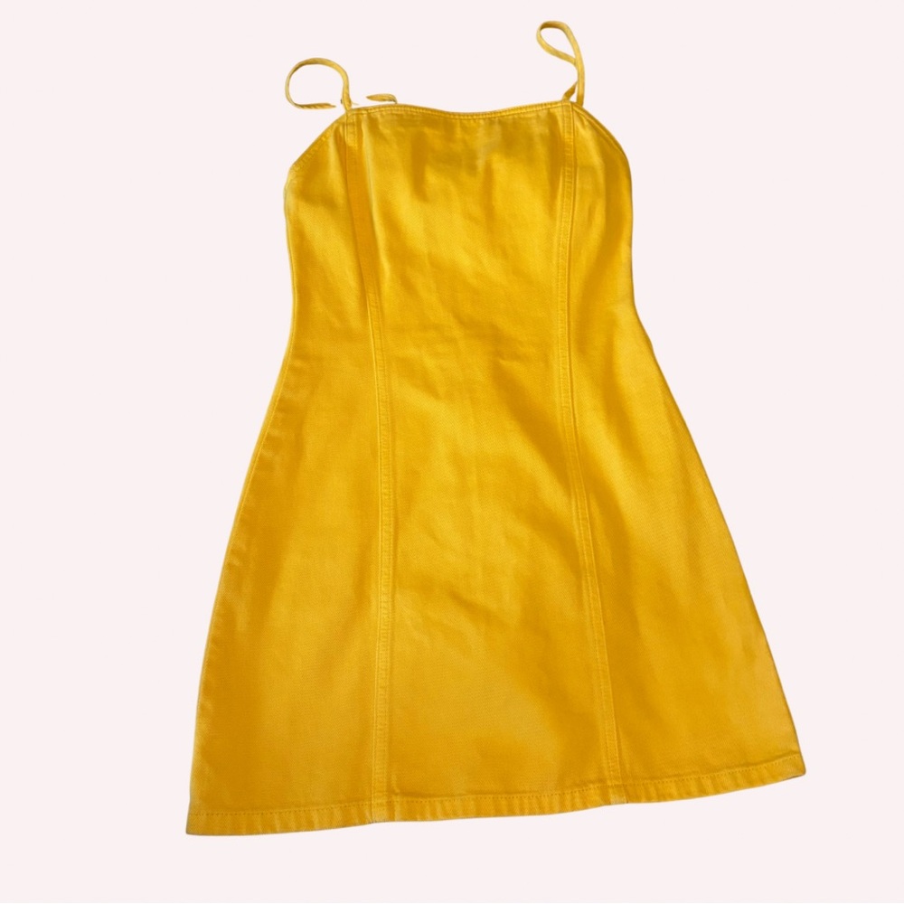 UO yellow mini dress for